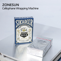 ZONESUN maszyna do pakowania w celofan Poker pole papierosy perfumy kosmetyki BOPP folia PVC z możliwością uszczelnienia Film zgrzewarka do opakowań 6
